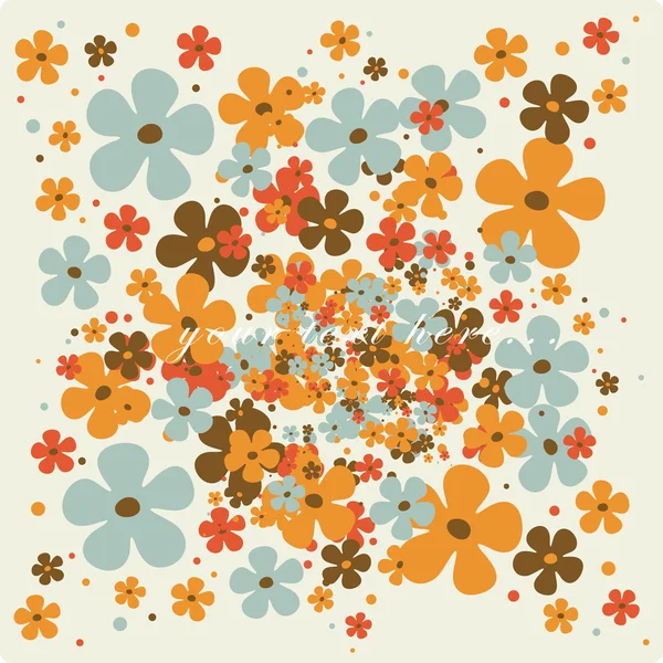 Σχέδιο καρτών λουλούδι — Διανυσματικό Αρχείο