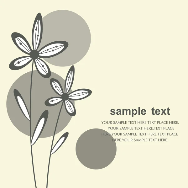 Diseño de tarjeta floral vectorial — Vector de stock