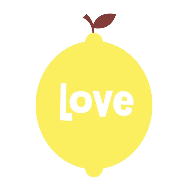 Liebe Zitrone — Stockvektor