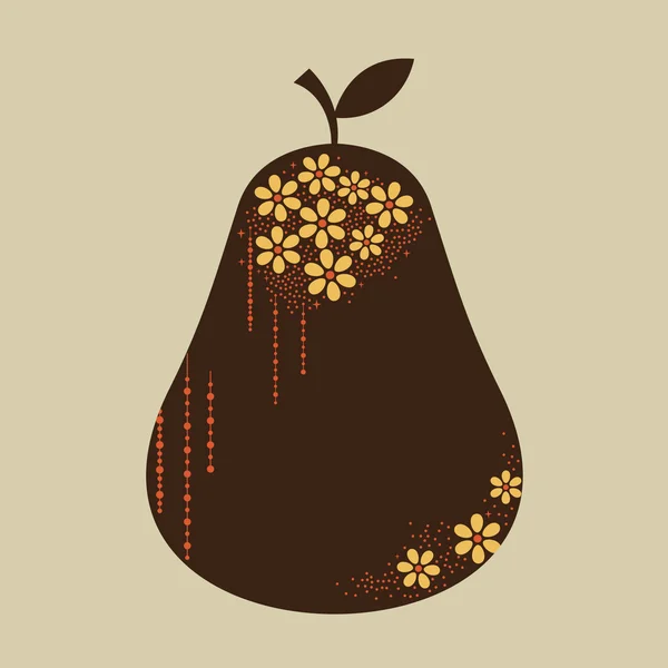 Vector pear design — Stock Vector