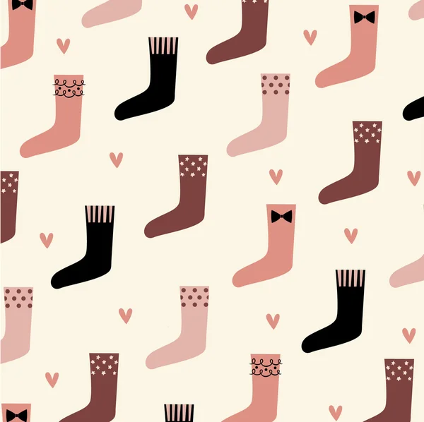 Διάνυσμα κάλτσες με αγάπη ταπετσαρία — Διανυσματικό Αρχείο
