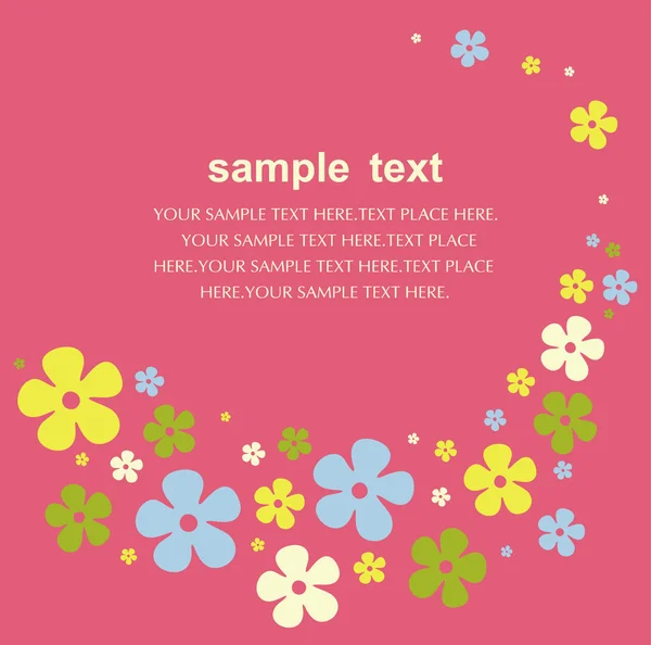 Kaart ontwerp met bloemen — Stockvector