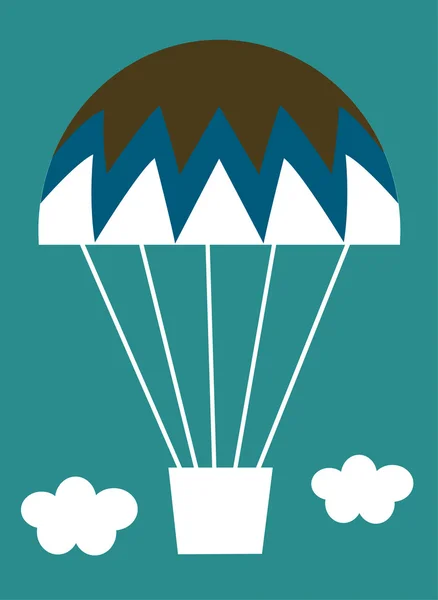 Vektor-Heißluftballonkarte — Stockvektor