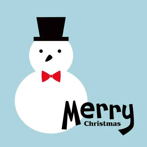クリスマス カードのベクトル雪だるま — ストックベクタ