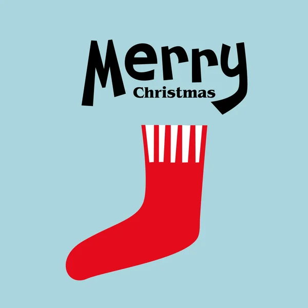 Noel kartı vektör çorap — Stok Vektör