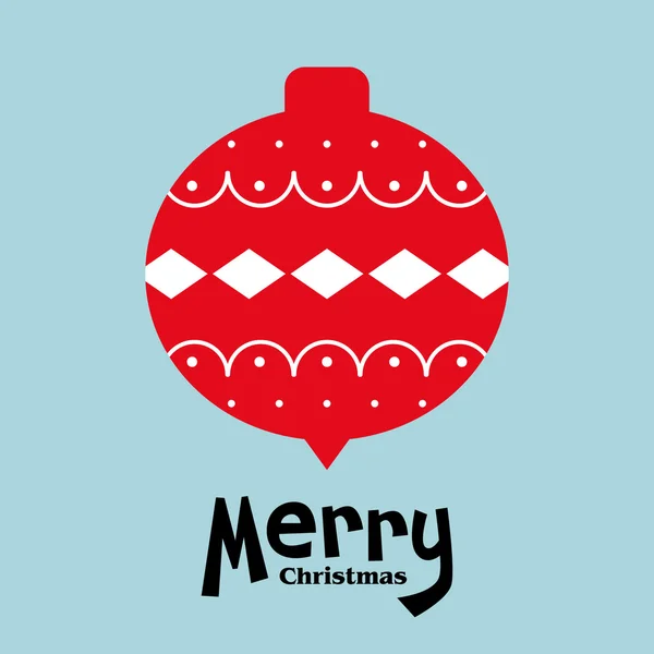 Векторний м'яч різдвяної листівки — стоковий вектор