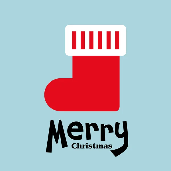 Noel kartı vektör çorap — Stok Vektör