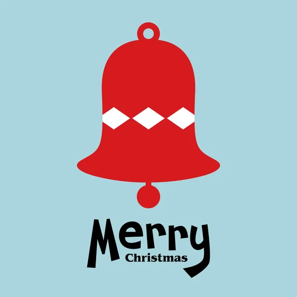 Διάνυσμα καμπάνα της Χριστουγεννιάτικη κάρτα — Διανυσματικό Αρχείο