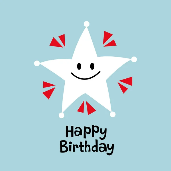 ベクトル スターの誕生日カードのデザイン — ストックベクタ