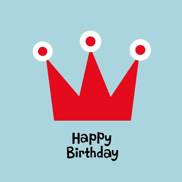 Векторна коронка дизайн листівки на день народження — стоковий вектор
