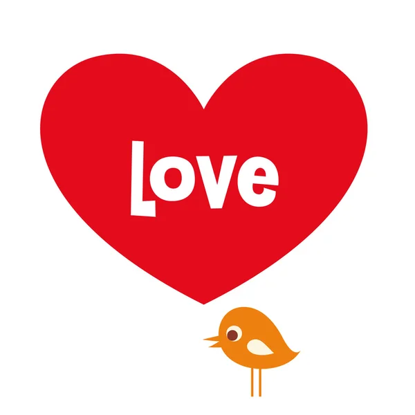 Vögel mit Liebe — Stockvektor