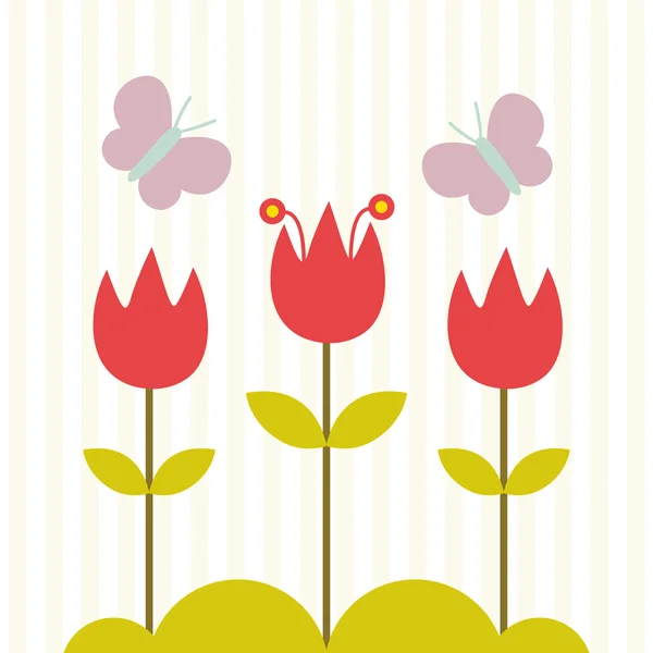 Λουλούδι σχεδίου της εκτύπωσης δαπέδου — Διανυσματικό Αρχείο