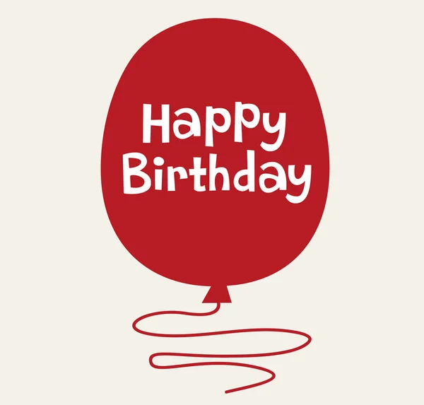 Balon doğum günü kartı tasarımı — Stok Vektör