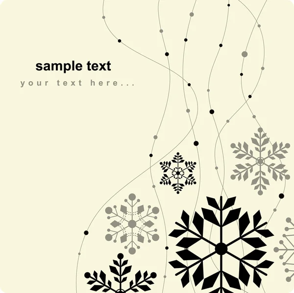 Vector set of snowflakes background — Stock Vector
