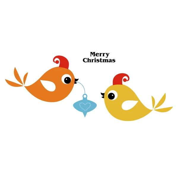 Χριστουγεννιάτικη κάρτα που μου πουλιά διάνυσμα — Διανυσματικό Αρχείο