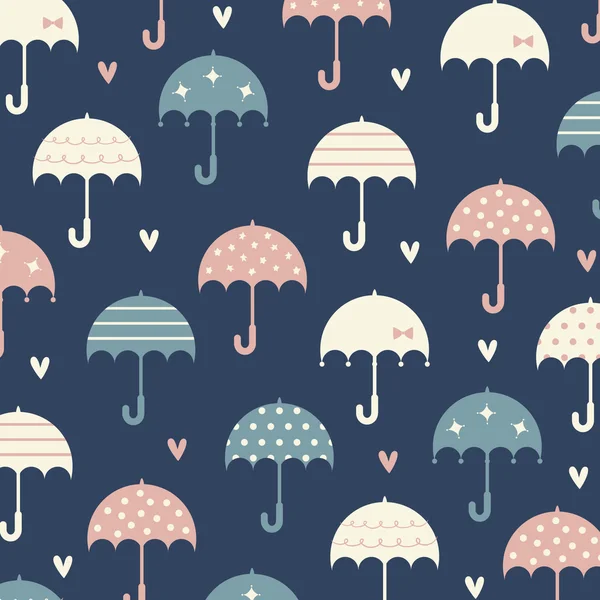 Regenschirm mit Liebe Tapeten-Design — Stockvektor