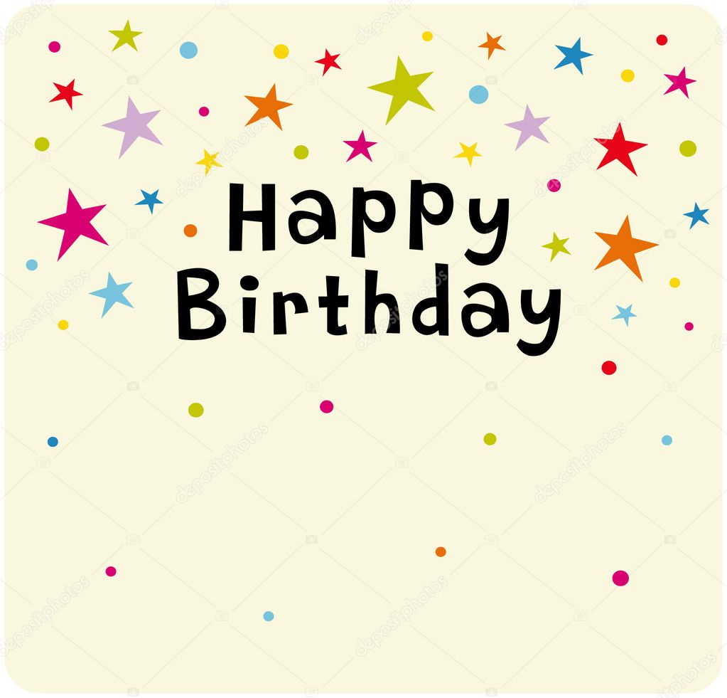 Star background birthday card Stock Photo by ©vector_rgb 2363553
