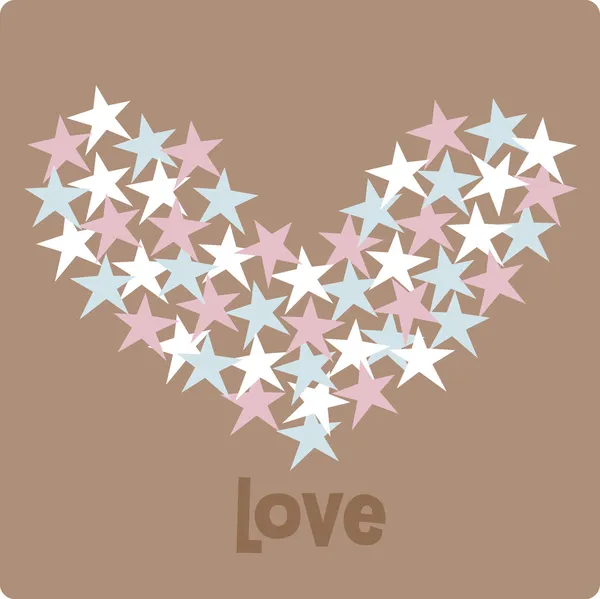 Star with love background design — Stock Photo, Image