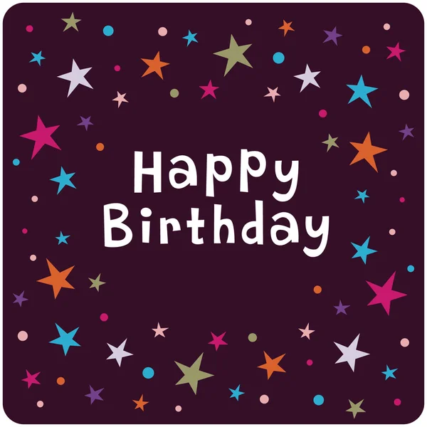 Star background birthday card — Stock Photo, Image
