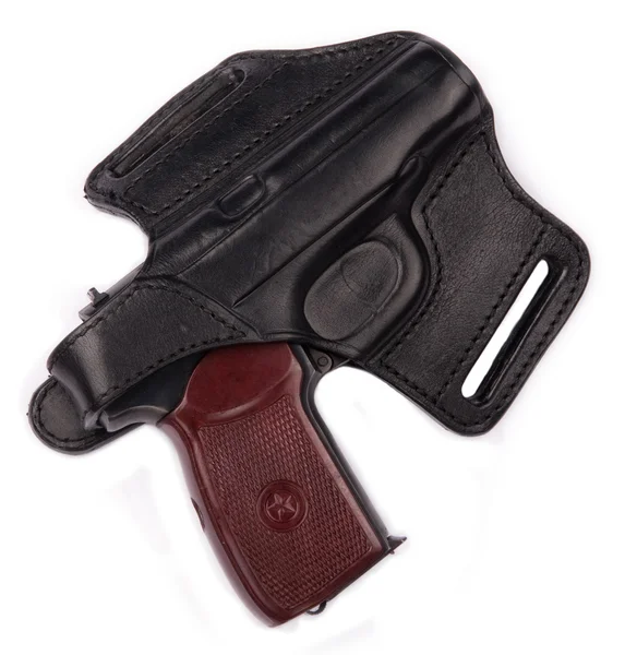 Makarov pistol with holster — Stock Photo, Image