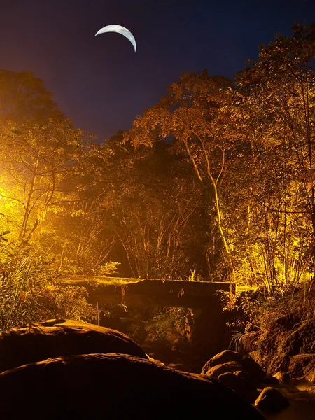 stock image Countryside at night