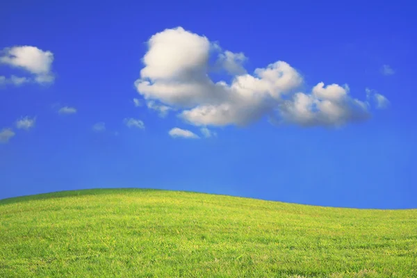 푸른 하늘에 대 한 그린 랜드 — 스톡 사진