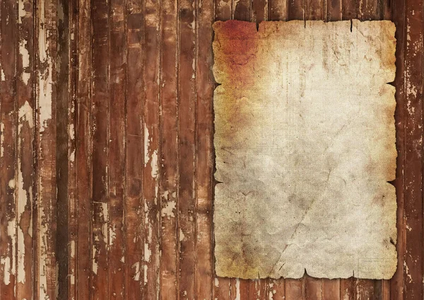 Carta vintage su legno — Foto Stock