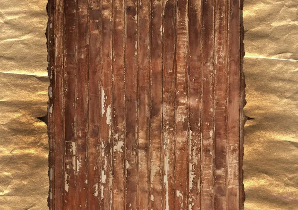 在木材上的复古论文 — 图库照片