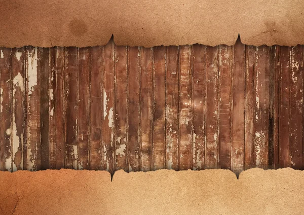 Старовинні папери на дереві — стокове фото