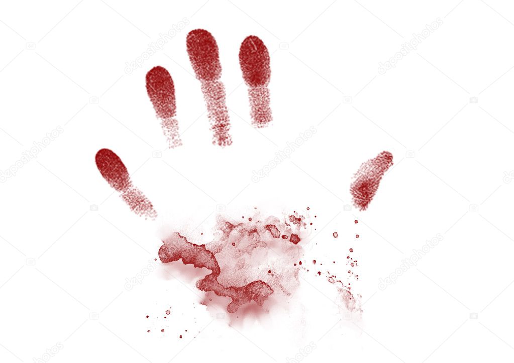 Bloody hand print — Stock Photo © exmatrix4 #2150977