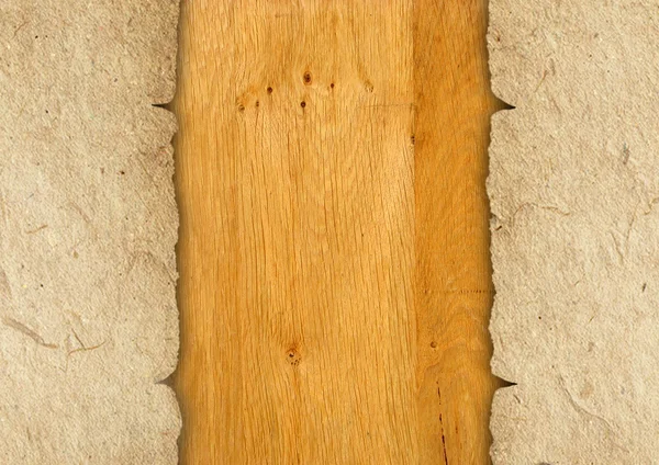 Papel viejo sobre madera — Foto de Stock