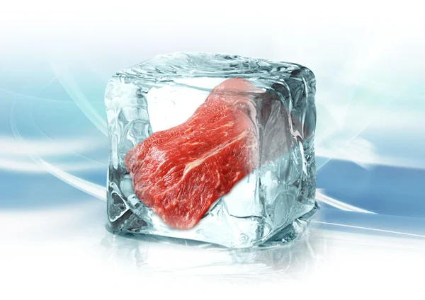 Cubo di ghiaccio Fotografia Stock