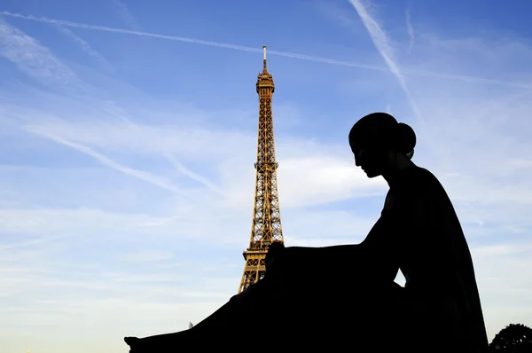Scpae Wieża Eiffla w Paryżu — Zdjęcie stockowe