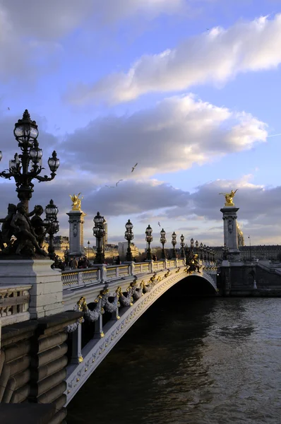パリ市内の橋アレキサンダー — ストック写真
