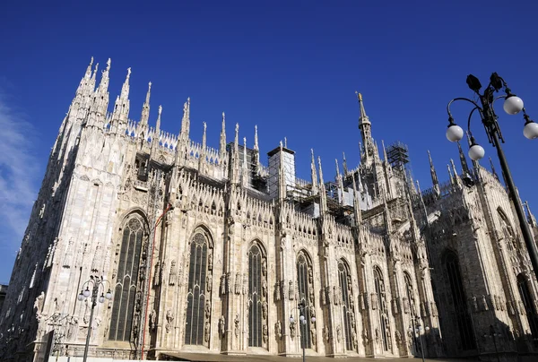 Gotisk arkitektur i Milano katedral - Stock-foto