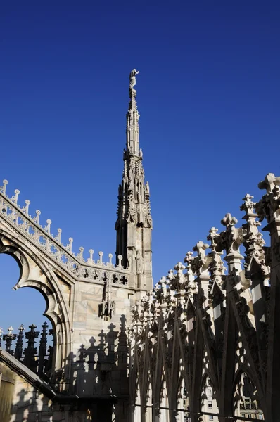 Arquitetura da catedral de Milão — Fotografia de Stock