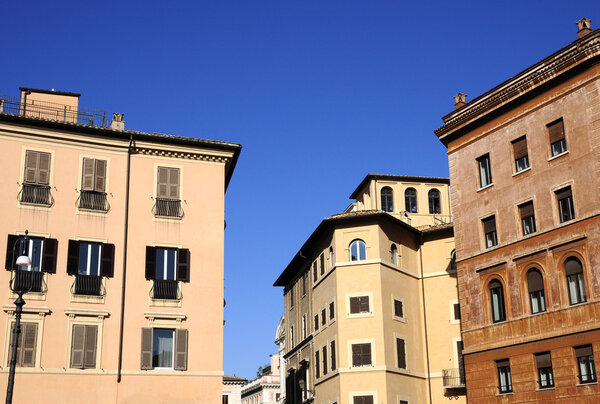 Old building block in Rome city