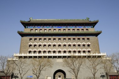 Landmark of Qianmen gate in beijing clipart