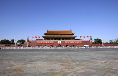 Forbidden city and tiananmen square clipart