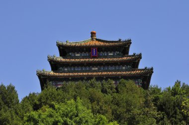 Pavilion building of beijing clipart