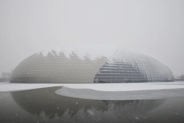 stock image Building in big snow