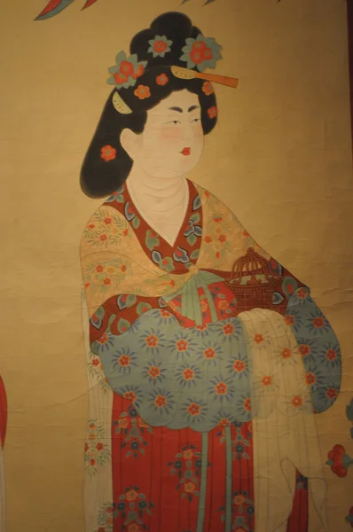 Antigua pintura de la dinastía tang — Stok fotoğraf