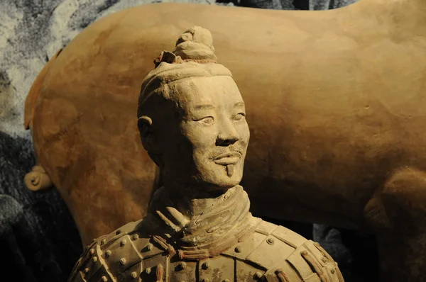 Guerriers en terre cuite de la Chine antique — Photo
