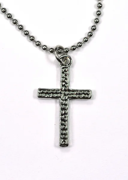 Necklace jewelry with cross figure — Stock Photo, Image