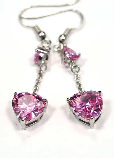 Earring jewelry with diamond — Stock Photo, Image