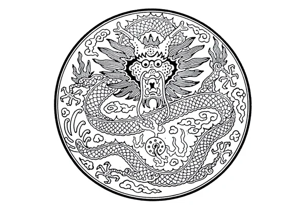 Padrão de arte do dragão — Fotografia de Stock