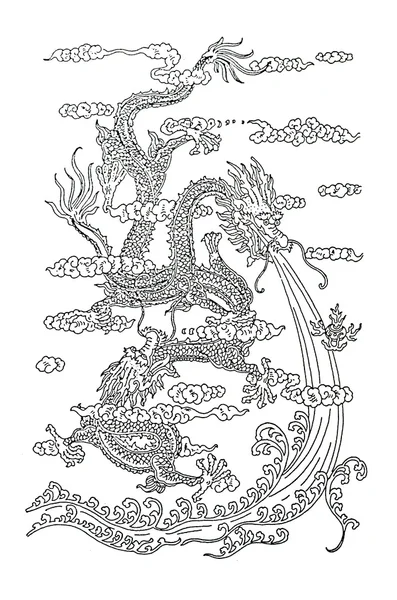 Шаблон дракона — стоковое фото