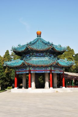 Pavilion building in Chinese style clipart