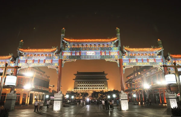 Wahrzeichen des Qianmen Tores in Peking — Stockfoto