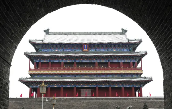 눈 후 중국 건물 건축 — 스톡 사진